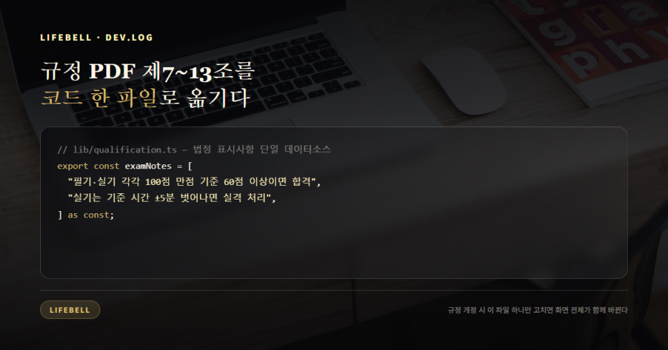 '확정 후 안내'라고 써두면 벌금 3천만원 — 민간자격 법정 표시사항을 AI 코딩으로 다시 짠 하루 — 도해 3