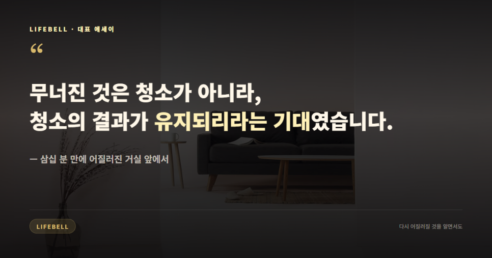 청소가 의미 없다고 느낀 날 — 회복탄력성은 무너지지 않는 힘이 아니라 다시 세우는 힘 — 도해 2