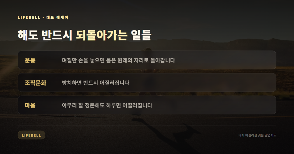 청소가 의미 없다고 느낀 날 — 회복탄력성은 무너지지 않는 힘이 아니라 다시 세우는 힘 — 도해 3