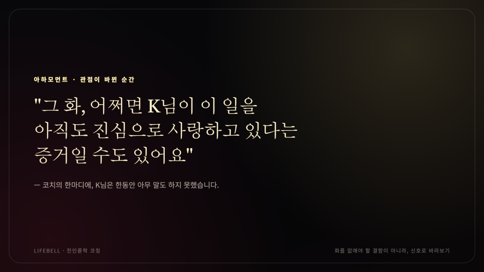 도덕적 분노, 참아야 할까 표현해야 할까 — 전공의 번아웃 코칭 사례 — 도해 4